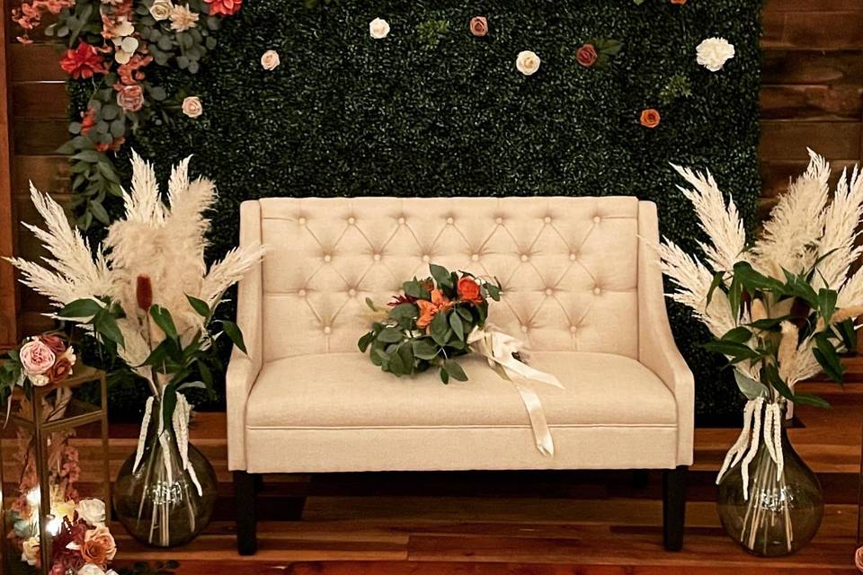 Rental furniture and florals