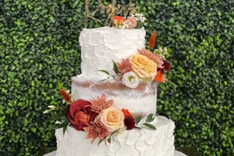 White textured Wedding Cake