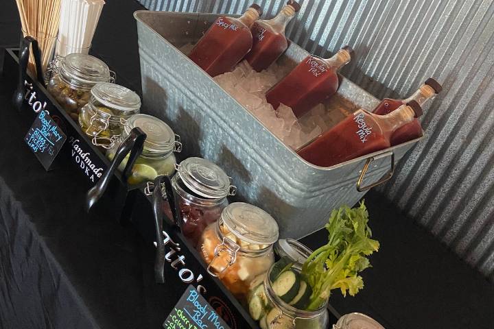 Bloody mary bar - baby shower