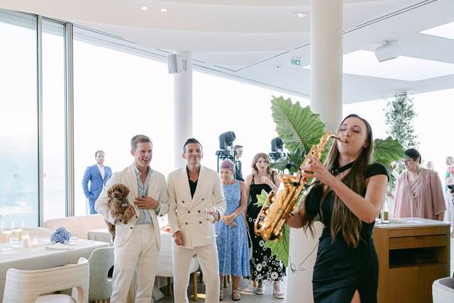 Saxophone + DJ wedding venue