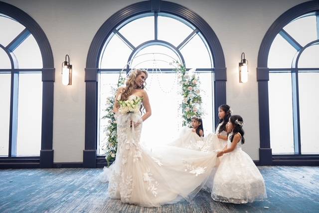 Bride on Ocean Grand Foyer