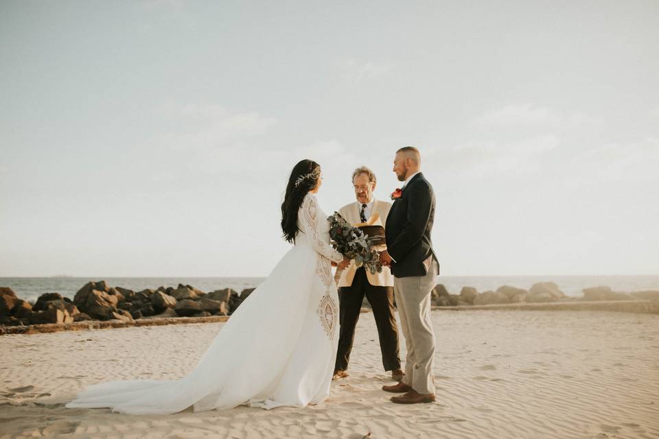 Golden Hour Beach Elopement