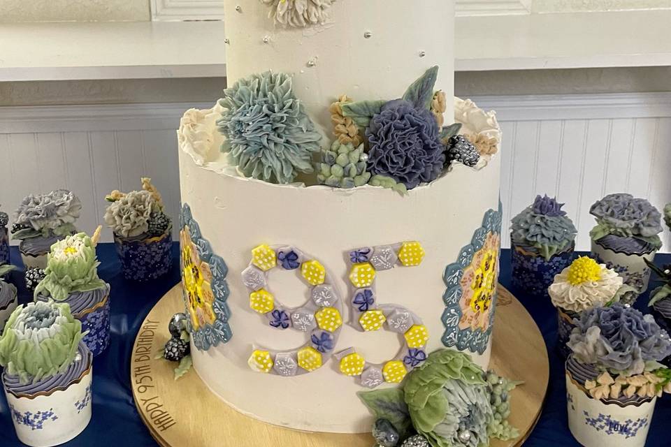 95th birthday quilt cake