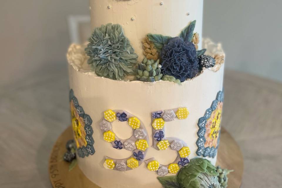 95th birthday quilt cake