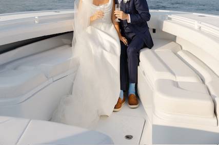 Boat arrival to reception