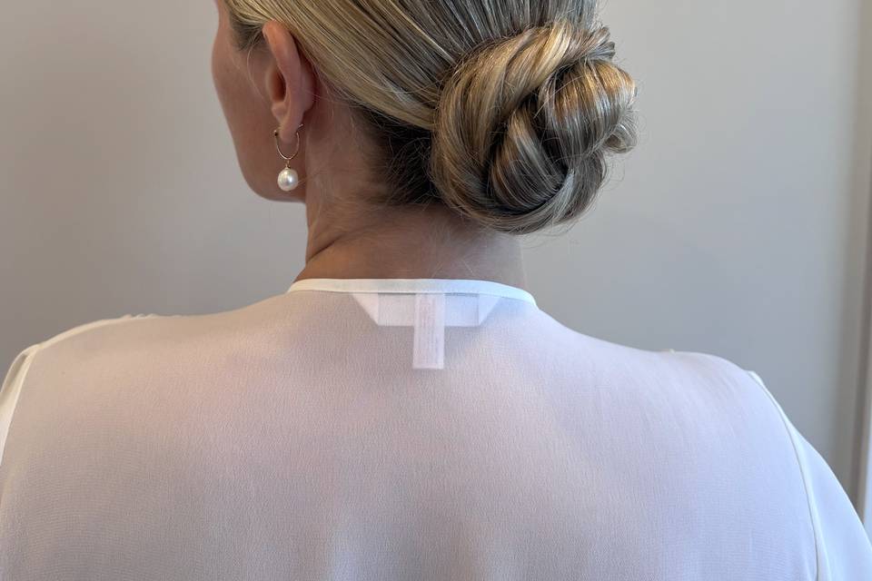 Clean sleek updo