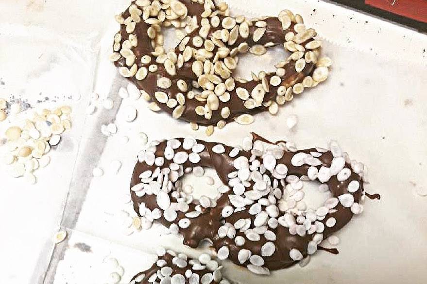 Chocolate covered pretzels