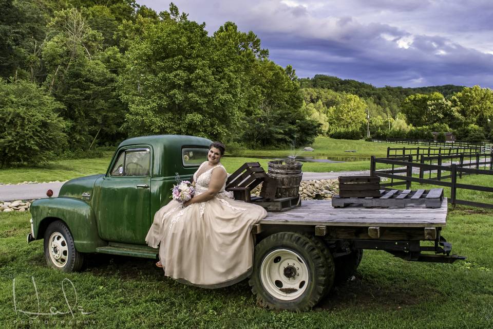 Bride on truck