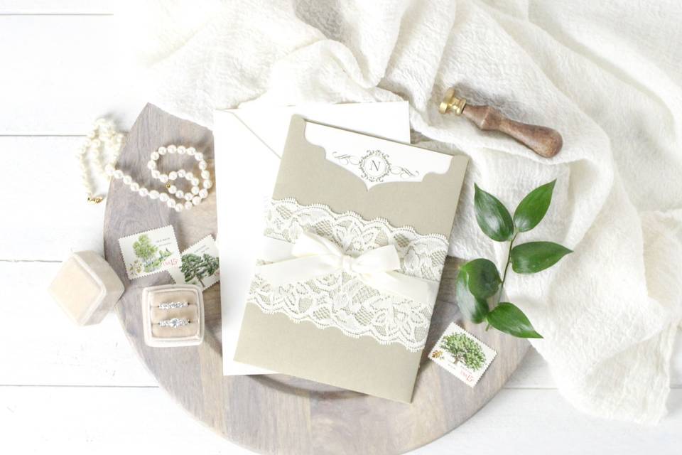 Gold and Ivory Lace