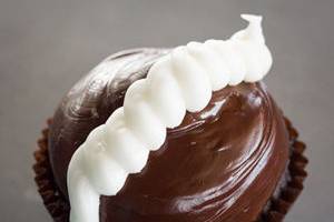 Chocolate cream cupcake