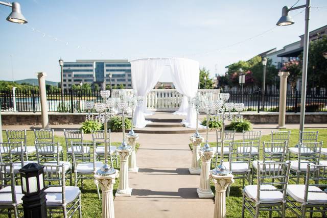 Outdoor wedding area