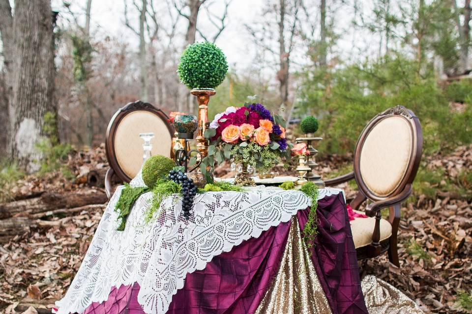 Bride and groom's table