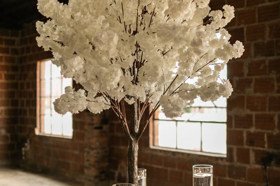 Tree decor on table
