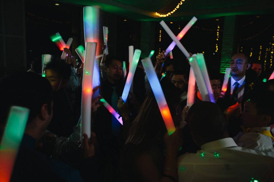 Party Time! Glow Sticks! Robary Wedding @UCI University Club (Jennifer Whalen Wedding Photo + Cinem