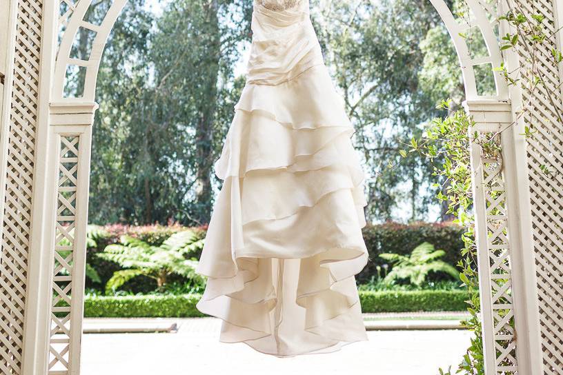 Wedding Dress. Sheena & Keith Beverly Hills Wedding Ceremony @Greystone Mansion (Gavin Farrington Photography)