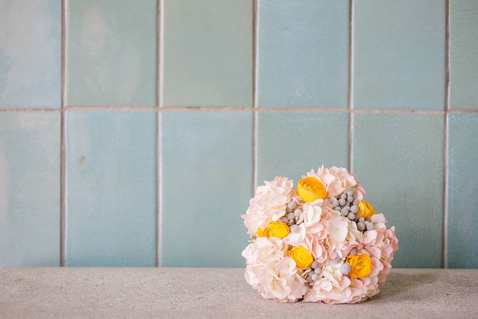 Peony Bridal Bouquet. Sheena & Keith Beverly Hills Wedding Ceremony @Greystone Mansion (Gavin Farrington Photography)