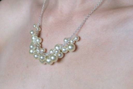 Cluster Pearl Necklace