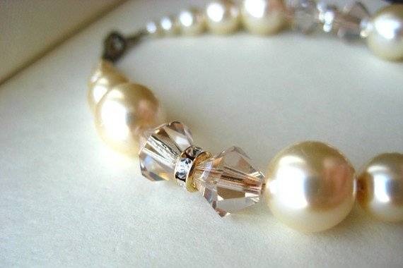 Pearl, Crystal, and Rhinestone Bracelet