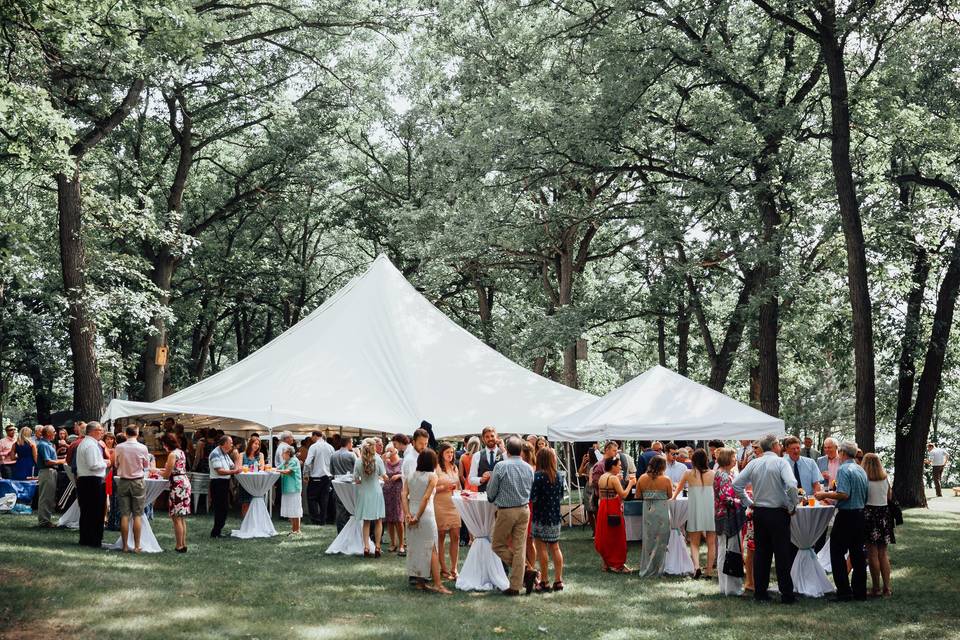 Canopy/reception on grounds