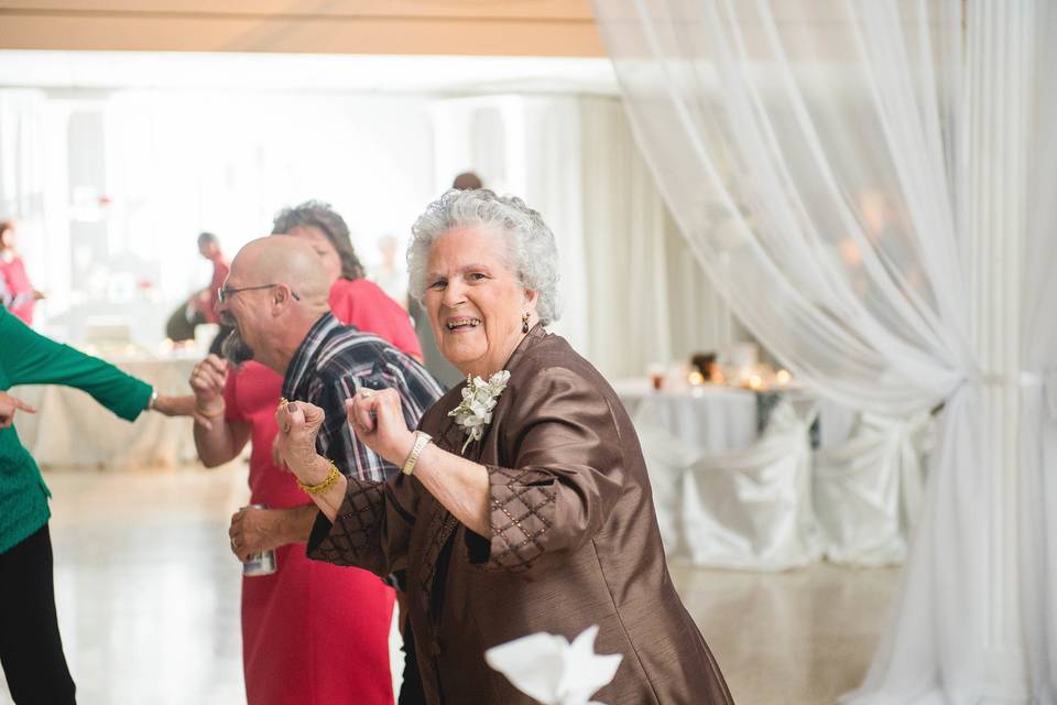 Elderly woman dancing