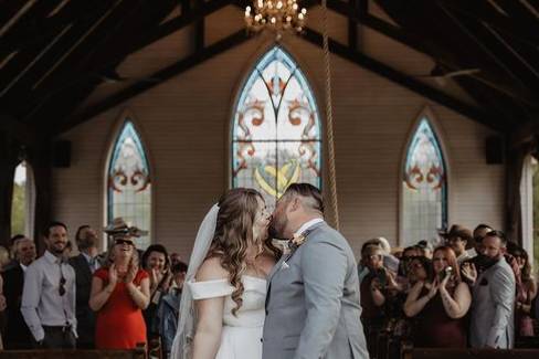 Church wedding couple