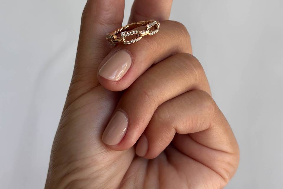 Diamond stackable rings