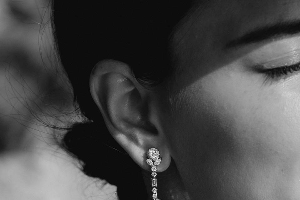 Wedding diamond earrings