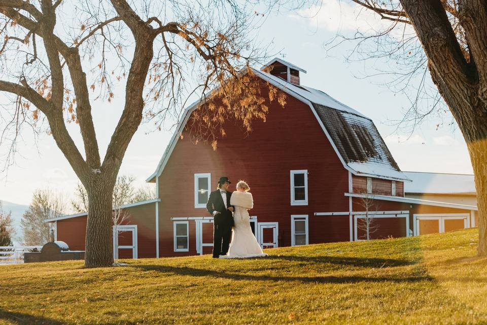 Red Barn in Winter