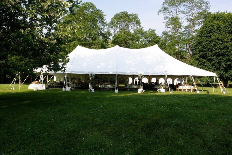 Tent reception area