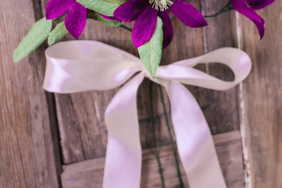 Clematis paper flowers