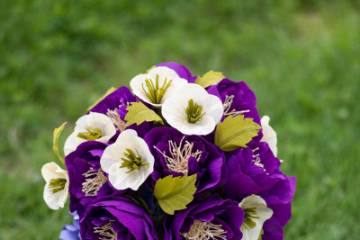 Purple wedding bouquet