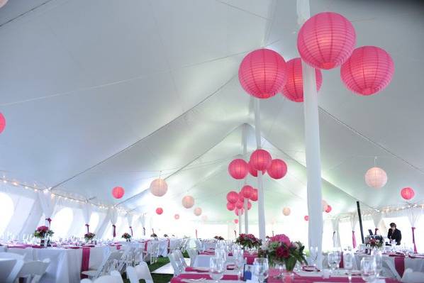 Pink cape cod wedding