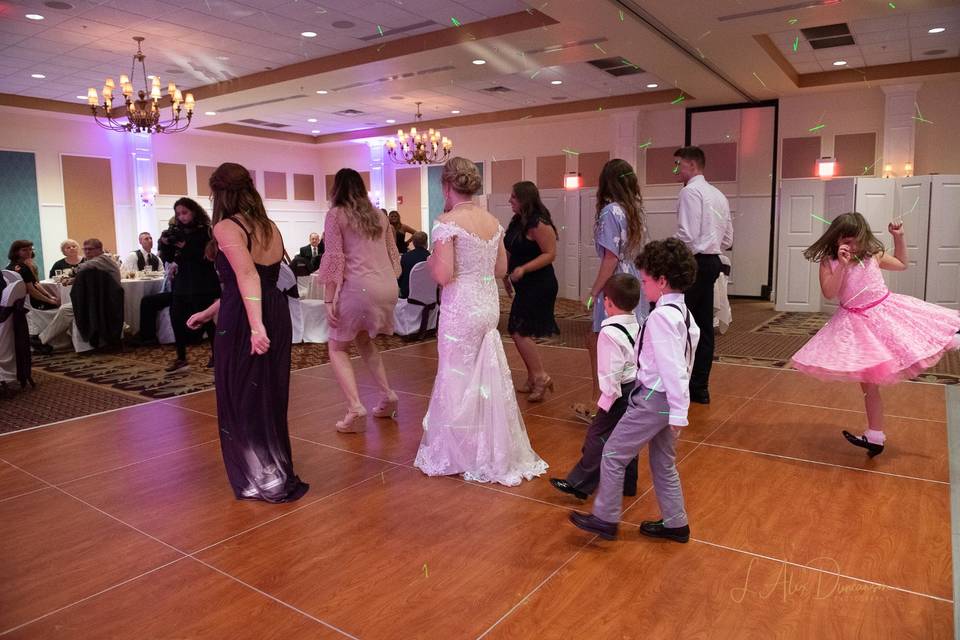 Dance floor reception