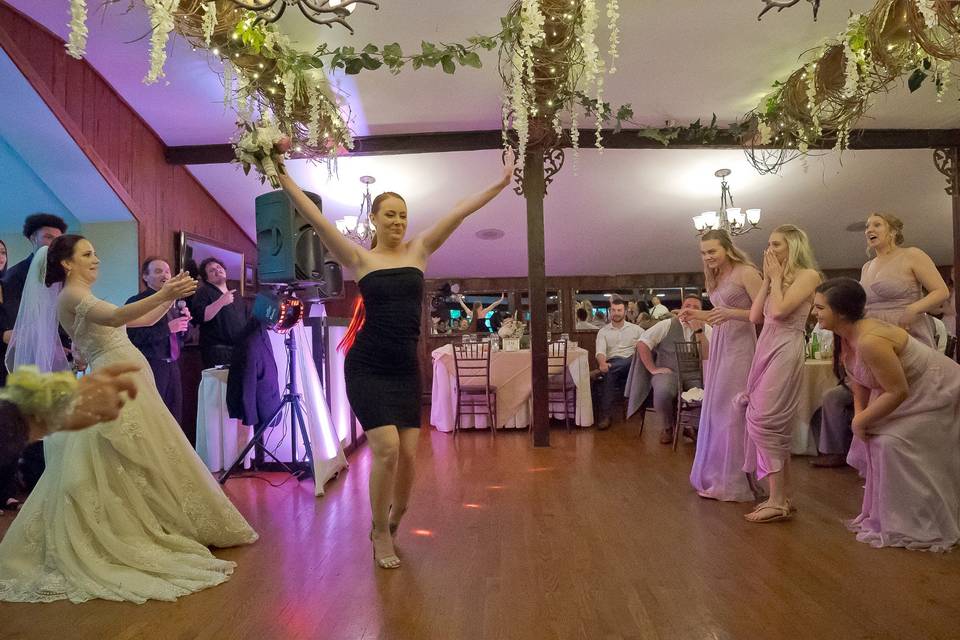 The Bouquet toss