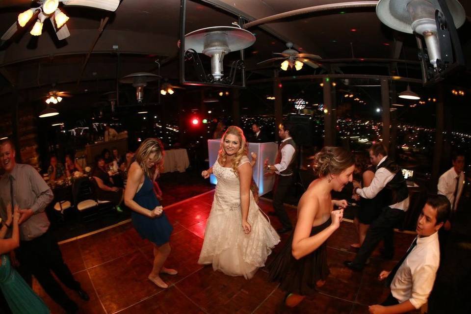 Bride dancing