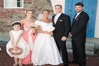 Bride holding her bouquet