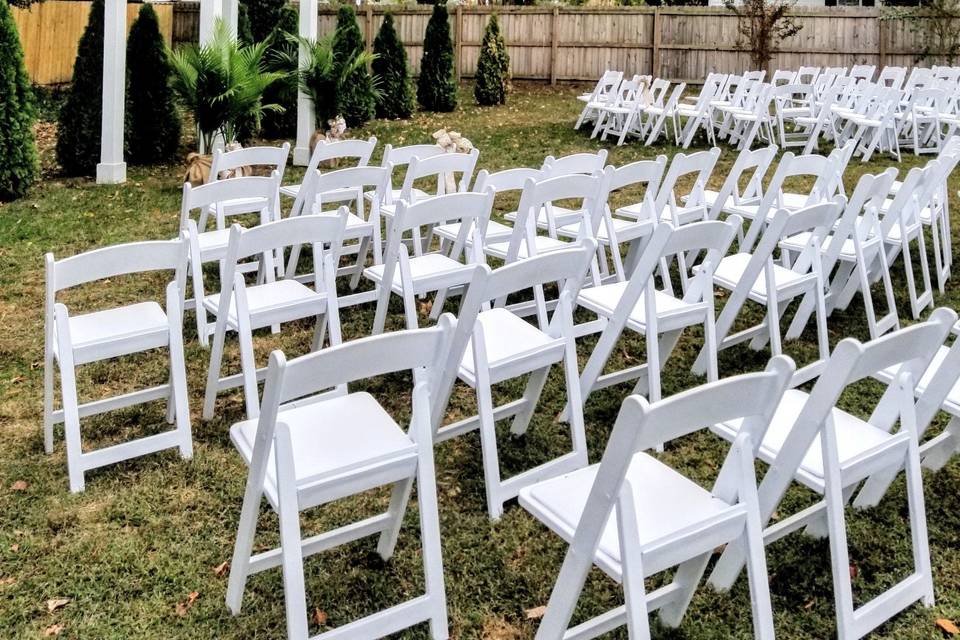 Outdoor ceremony area