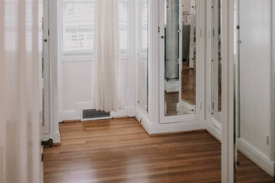 Bridal suite walk in closet