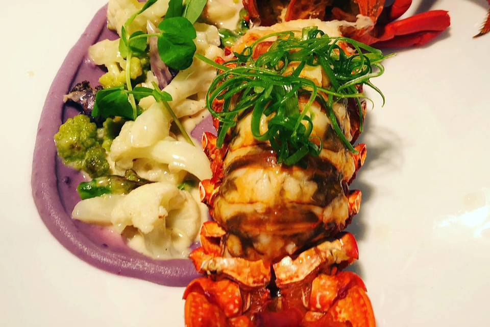 Butter-poached lobster