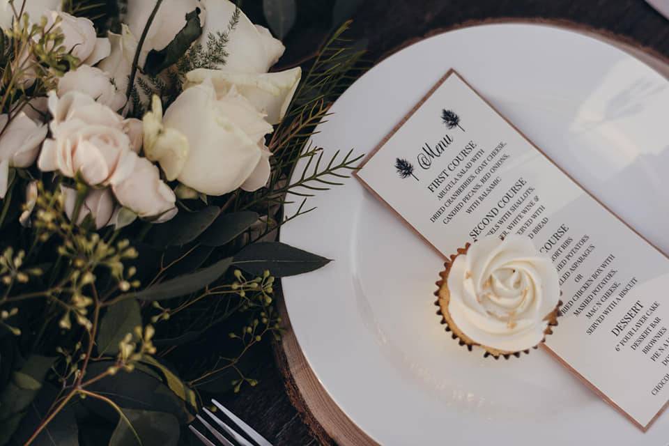 Winter elopement menu