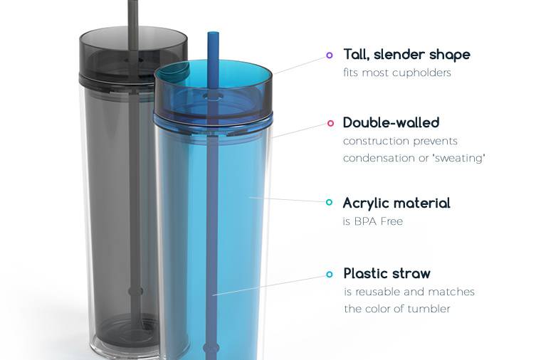 Double wall insulated tumblers
