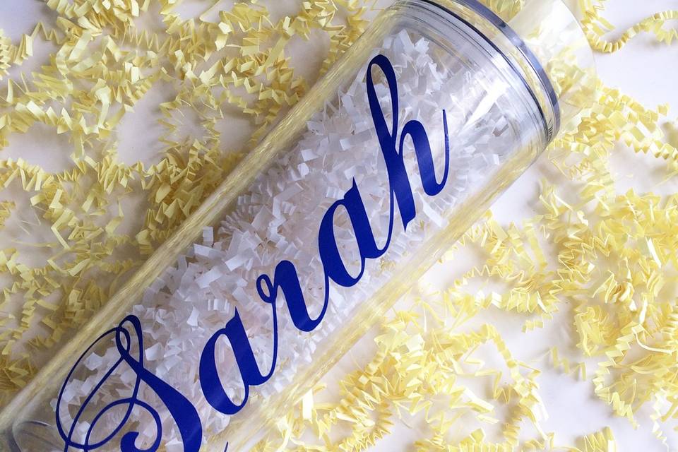 Personalized acrylic tumbler