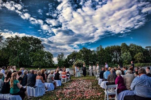 Outdoor wedding ceremony