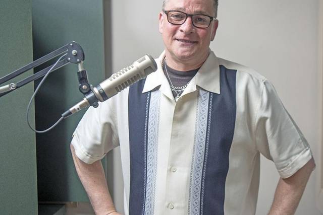 DJ Dale Allen at an FM radio station