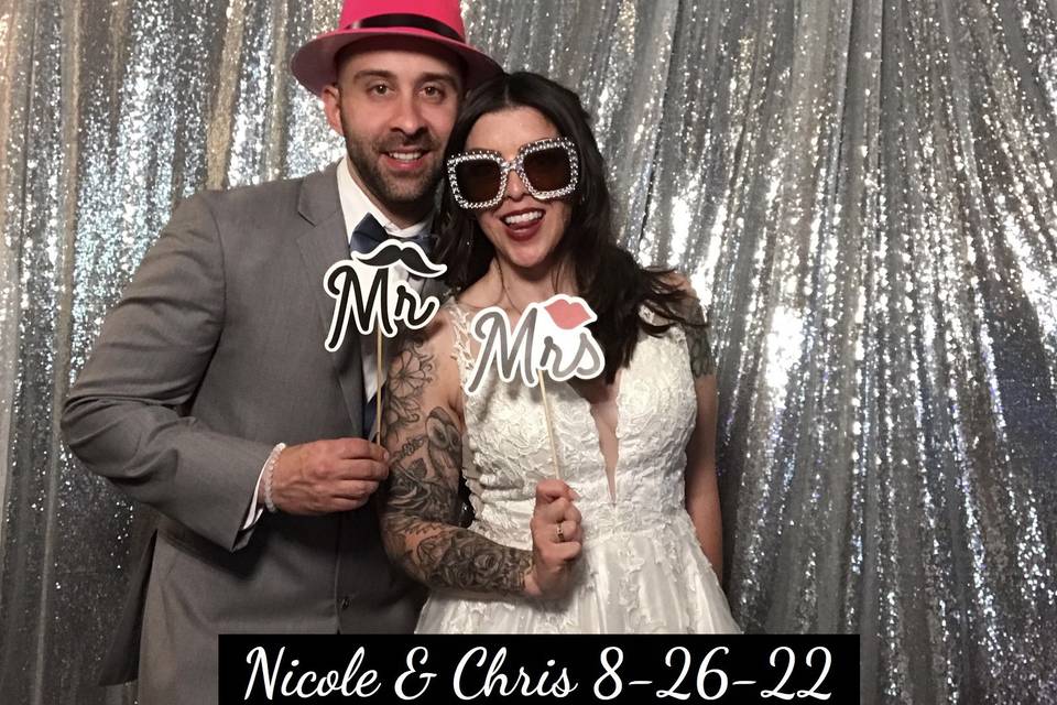 Mr. & Mrs. in Photo Booth