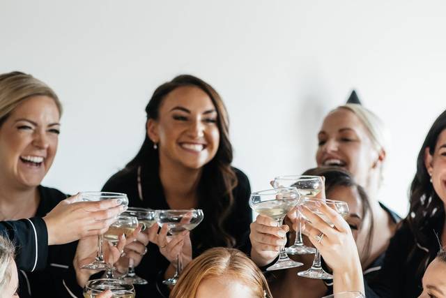 Bridesmaids are having fun!