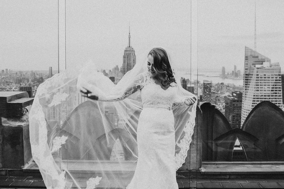 The bride at Empire State