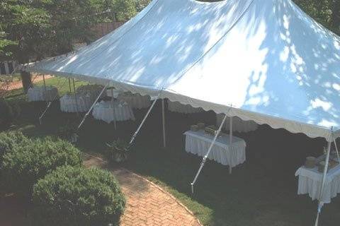 Outdoor wedding reception