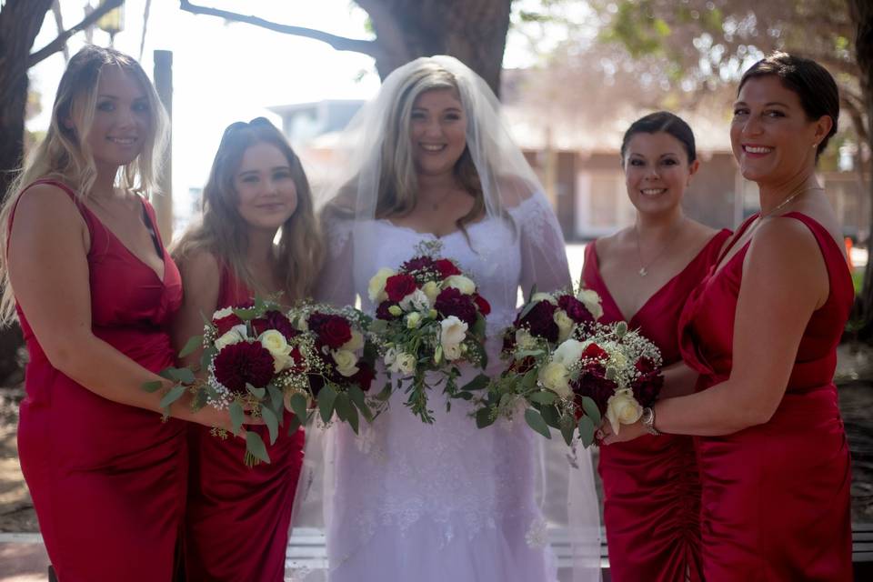 Bride and her Maids