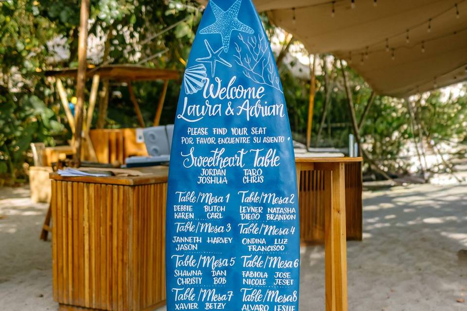 Blue Coastal Seating Chart